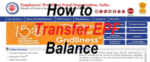 epf balance / pf balance transfer