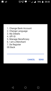 config your upi account without internet