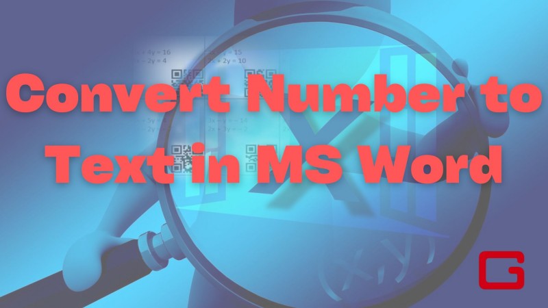 Convert Number to Text in MS Word